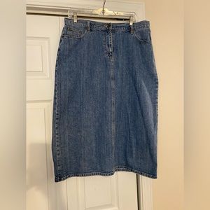 Christopher & Banks long denim skirt size 12